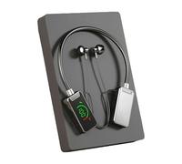 Wireless Sound Card Live Streaming Earphones,Wireless Sound Card Live Broadcasting and Audio Editing Earphones,2024 New Waterproof Wireless Neckband Bluetooth Headphones with Display (Black)