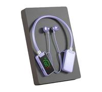 Wireless Sound Card Live Streaming Earphones,Wireless Sound Card Live Broadcasting and Audio Editing Earphones,2024 New Waterproof Wireless Neckband Bluetooth Headphones with Display (purple)