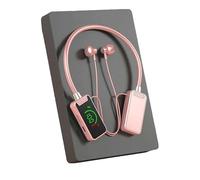 Wireless Sound Card Live Streaming Earphones,Wireless Sound Card Live Broadcasting and Audio Editing Earphones,2024 New Waterproof Wireless Neckband Bluetooth Headphones with Display (pink)