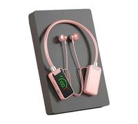 Wireless Sound Card Live Streaming Earphones,Wireless Sound Card Live Broadcasting and Audio Editing Earphones,2024 New Waterproof Wireless Neckband Bluetooth Headphones with Display (Pink)