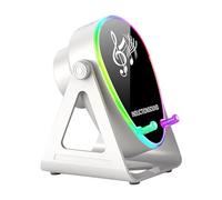 Wireless Speaker Stand - Built-in Ambient Light Charging, Adjustable Phone | Multifunctional Desktop Audio & Hands-Free Call Stand, Including Pattern