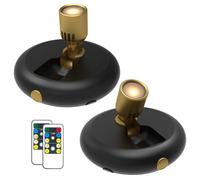 Wireless Spotlight Indoor,Battery Operated Wall Accent Lighting,LED Puck Lights with Remote,Plants Lighting/Uplight,Stick on Display Wall Sconce for Picture Painting Artwork Portrait Closet Home Decor