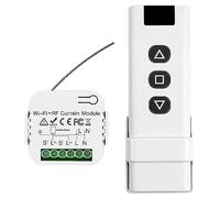 Wireless Switch Blind Switch Set with Remote Control, Electric Shutter Control, Surface-Mounted Roller Shutter Switch, with RF Remote Control and Receiver Module, Smart Home for Blinds and Awnings