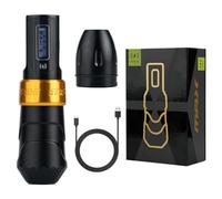 Wireless Tattoo Machine Kit Handheld Battery-Powered Pen with Shading, Outlining and Cutting Functions Motorized All-in-One Machine(BlackGolden,Single-cell)