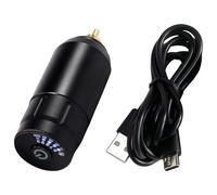 Wireless Tattoo Pen Battery, 1200 mAh, 6 Hour Power Supply Combo, RCA Interface, Mini Rocket Tattoo Machine, Short Circuit Protection, 3.6 oz, Black