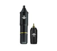 Wireless Tattoo Pen Kit - Detachable Power Supply Rotary Tattoo Machine with 6000-12000RPM Motor, 6-11V Voltage Range, Type-C,Black gold,A