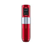 Wireless Tattoo Pen with OLED Display - Adjustable Voltage Rotary Tattoo Machine, 12V 12000 RPM Motor, 1700mAh Battery, 8 Hours Working for Professional Artists,Red,1 battery