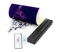 Wireless Tattoo Printer - Portable Thermal Stencil Machine, A4 Size, 2000mAh Rechargeable, Includes 10 Transfer Papers, Compatible with Mobile Phones & Computers
