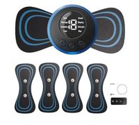 Wireless TENS Machine for Pain Relief, Rechargeable Nerve Muscle Stimulator for Pain Management with 5 Gel Pads Replacement and Remote Control, 8 Modes,19 Intensities for Cramps, Shoulder, Neck