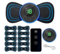 Wireless TENS Machine for Pain Relief, Tens Unit Muscle Stimulator with 10 Pads,8 Modes,19Intensities, Rechargeable TENS Unit, LCD Display for Relax Your Back, Shoulder, Knee, Neck