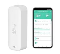 Wireless Thermometer Hygrometer, Smart Humidity and Temperature Sensor Gauge with Remote App Monitor, Indoor Temperature Humidity Sensor with Data Storage Export, Compatible with Alexa. 1PCS