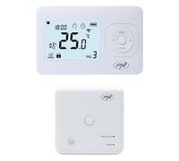 Wireless thermostat PNI CT62 for heating systems, illuminated display, daily programs, White