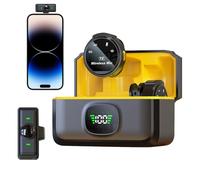 Wireless Tie Microphone, Wireless Tie - Portable Round Microphones,Phone Microphone System, 8 Hours Battery Life, Noise Cancellation, Clip On For Appare