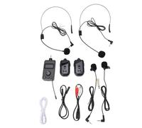 Wireless Tour Guide Voice Transmission System, Portable Wireless Tour Guide Headsets with Lavalier Microphone, 2 Waist Packs and Receiver, Long Battery Life for Classroom