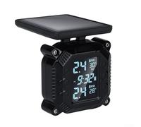 Wireless Tpms For Motorcycle With 7 Alarm Modes And Solar Power Display Unit For Electric Bike Tire Pressure Monitoring System Black M6 Sensor(M7)
