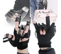 Wireless Training Gloves with Mirror Function, USB Rechargeable, 9 Strength Levels, Multiple Training Modes for Hemiplegia and Stroke Recovery, Easy to Carry