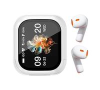 Wireless Translation Earbuds - Noise Cancelling Headphones, Real Time Translator with LCD Touch Control, Smart Earbuds with Language Conversion, Tech Accessory, Communication Tool for Travel Business