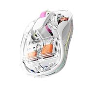 Wireless Transparent Computer Control | RGB Light Computer Control Transparent Mice,No Noise for Working Learning and Game Playing for Living Room, Dormitory, Library