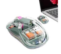 Wireless Transparent Computer Control, Transparent Tri-Mode Computer Control Rechargeable, No Noise for Working Learning and Game Playing for Living Room, Dormitory, Library