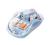 Wireless Transparent Computer Control | Transparent Tri-Mode Computer Control Rechargeable,No Noise for Working Learning and Game Playing for Living Room, Dormitory, Library