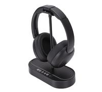 Wireless TV Headphone, 5.4 and 2.4GHz No Delay Headset with Transmitter Charging Base, for Seniors Parents Plug and Play Lightweight Comfortable