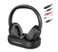 Wireless TV Headphones, Wireless Headphone for TV Watching with Transmitter Charging Dock, Plug and Play Over Ear TV Headphone for Seniors, 50Hrs Bluetooth Headset, No Audio Delay, Compatible All TVs