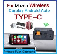 Wireless type-c CarPlay Android Auto Adapter UBS Hub OEM for Retrofit Mazda 2 3 6 CX3 CX5 CX8 CX9 MX5 Demio Miata TK78669U0C Kit Wired With tools