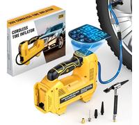 Wireless Tyre Inflator, Air Compressor for Dewalt 20V Max Battery, Portable Hand Air Pump with Digital Pressure Gauge for Cars, Motorcycles, Bikes, Sports Balls (Battery Not Included)
