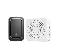 Wireless USB Smart Doorbell Supporting 300m Range 38 Ringtones Learning Mode For Homes Villas And Office Environments ABS Construction(Black)