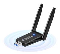 Wireless USB WiFi Adapter for PC 1300Mbps Dual 5Dbi Antennas 5G/2.4G WiFi Adapter for Desktop PC Laptop Windows11/10/8/7/Vista/XP, Wireless Adapters for Desktop Computer Network Adapters
