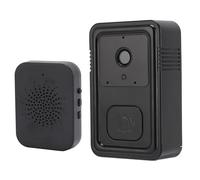 Wireless Video Doorbell, 2.4G WiFi, 2-Way Audio, Cloud Storage, No Monthly Fee, Head to Toe View, Voice Changer, AI Intelligent Human and Package Detection (Black)