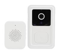 Wireless Video Doorbell, 2.4G WiFi, 2-Way Audio, Cloud Storage, No Monthly Fee, Head to Toe View, Voice Changer, AI Intelligent Human and Package Detection (White)