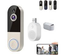 Wireless Video Doorbell Camera, Door Bells with Camera Wireless, 1080p Wifi Door Camera with Two Way Audio, Night Vision, Ai Human Detection, Indoor Outdoor Surveillance (T52)