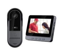 Wireless Video Doorbell Camera HD Smart Security Camera Door Bell with 4.3" Screen Two-Way Audio IP65 Waterproof Night Vision Triple Motion Detection for Outdoor Door