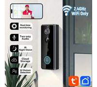 Wireless Video Doorbell Camera with Chime, 1080P Smart WiFi Door Bells Camera, Voice Changer, PIR Motion Detection, 2-Way Audio, Night Vision