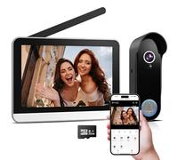 Wireless Video Doorbell Camera with Monitor, 7" Touchscreen, Local Storage | Battery Video Door Phone Intercom System,1080P, 2.4G/5G WiFi,160° View,No Subscription,2-Way Audio,Motion Detection,Tuya App