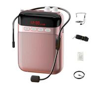 Wireless Voice Amplifier, Portable Pa Speaker System, Lightweight Microphone with Long Battery Life, Adjustable Strap for Teachers, Coaches, Guides, Trainers, Outdoor Use 4.53x3.23x1.57 Inches