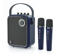 Wireless Voice Amplifier with 2 Wireless Microphones, Bluetooth Speaker,Karaoke Machine for Adults,Portable Speaker Microphones for Teachers & Events, PA System with Echo & Sound Effects