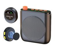 Wireless Voice Amplifier with Wireless Lavalier Microphone,Portable Speaker Megaphone with Dual Lavalier Lapel Clip Bluetooth Microphone for Teacher Streaming Class Speech Meeting Yoga Guides