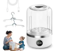 Wireless Washing Machine, Portable Rechargeable mini Washing Machine for Underwear, Two Cleaning Modes, Mini Portable Underwear Washer for Travel, Camping, Rv & Dorms (White)