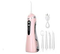 Wireless Water Flosser, 4-in-1 Oral Cleaning, Ipx7 Waterproof Design, Long Battery Life, Portable, High-pressure Pulse Flushing (Pink)