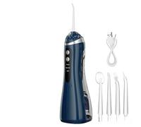 Wireless Water Flosser, 4-in-1 Oral Cleaning, Ipx7 Waterproof Design, Long Battery Life, Portable, High-pressure Pulse Flushing (Blue)