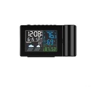 Wireless Weather Station, Digital Projection Alarm Clock with Forecast, Indoor Outdoor Thermometer Hygrometer