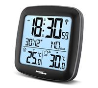 Wireless Weather Station Outdoor Sensor DCF Time Temperature Clock Alarm Date HQ