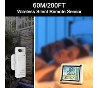 Wireless Weather Station with 3 Sensors, Color Touchscreen and Humidity for Nursery, Greenhouse & Office, -40°C to 70°C, Backlit Display, 433 MHz RF