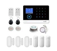 Wireless WiFi 4G Home Burglar Intelligent Security Alarm System LCD Touch Keyboard Sensor Kit Multi-language Switching Complete Alarm System(3G-PG103-C.)