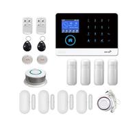 Wireless WiFi 4G Home Burglar Intelligent Security Alarm System LCD Touch Keyboard Sensor Kit Multi-language Switching Complete Alarm System(3G-PG103-D.)