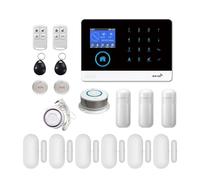 Wireless WiFi 4G Home Burglar Intelligent Security Alarm System LCD Touch Keyboard Sensor Kit Multi-language Switching Complete Alarm System(3G-PG103-G.)