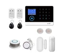 Wireless WiFi 4G Home Burglar Intelligent Security Alarm System LCD Touch Keyboard Sensor Kit Multi-language Switching Complete Alarm System(3G-PG103-A.)