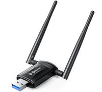 Wireless WiFi Adapter for Desktop PC, Nineplus 1300Mbps Wi-Fi 5G/2.4G USB 3.0 Wireless Adapter with WiFi Antenna for PC Win11/10 WiFi Dongle for PC Computer Laptop Card